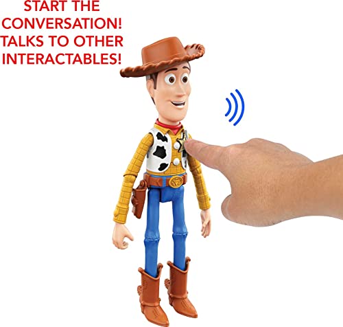 Mattel Pixar Toy Story Toys, Woody Interactables Talking Action Figure, Interactive Collectible Toy, For Kids