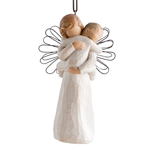 Willow Tree Angel's Embrace Ornament, Hold Close That which we Hold Dear, for Baptisms, New Grandparents, Caregivers, Nurses, Remembrance, Expression of Healing, Love, Sculpted Hand-Painted Figure