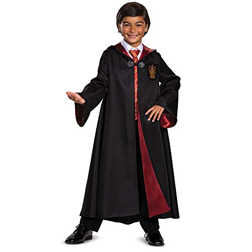 Harry Potter Gryffindor Robe Prestige Children's Costume Accessory, Black & Red, Kids Size Small (4-6)