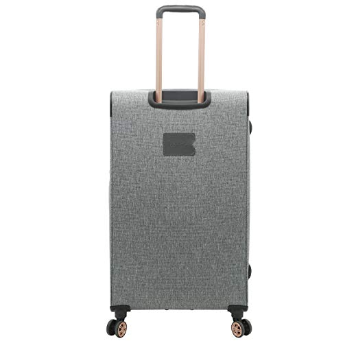 kensie Hudson Softside Spinner Luggage, Heather Gray, 3-Piece Set (16/20/28)