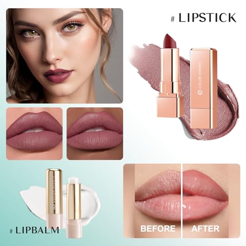 Color Nymph All In One Makeup Kit, Makeup Gift Set for Beginners Teenager Girls with Eyeshadow Palette Blush Lipstick Lip Pencil Eye Pencil Brush Mascara Portable Bag