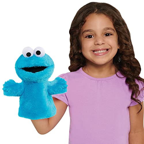 Sesame Street Cookie Monster 9-inch Hand Puppet, Preschool Pretend Play, Kids Toys for Ages 18 Month by Just Play