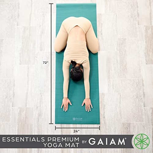 Gaiam Essentials Premium Yoga Mat With Carrier Sling (72 InchL X 24 InchW X 1/4 Inch Thick)