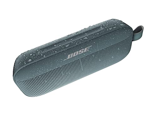 Bose SoundLink Flex Bluetooth Speaker, Portable Speaker with Microphone, Wireless Waterproof Speaker for Travel, Outdoor and Pool Use, Stone Blue