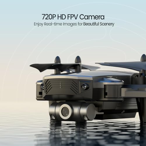 DEERC D20 Mini Drone for Kids with 720P HD FPV Camera Remote Control Toys Gifts for Boys Girls with Altitude Hold, Headless Mode, One Key Start Speed Adjustment, 3D Flips 2 Batteries, Silver