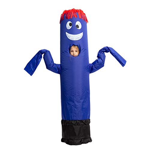 Spooktacular Creations Inflatable Costume Tube Dancer Wacky Waving Arm Flailing Halloween Costume Child Size (Blue)