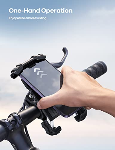 Lamicall Bike Phone Holder, Motorcycle Phone Mount - Motorcycle Handlebar Cell Phone Clamp, Scooter Phone Clip for iPhone 15 Pro Max/Plus, 14 Pro Max, S9, S10 and More 4.7" to 6.8" Smartphones