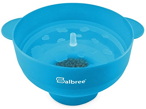 The Original Salbree Microwave Popcorn Popper Machine, Silicone Popcorn Maker, Collapsible Microwavable Bowl - Hot Air Popper - No Oil Required - The Most Colors Available (Turquoise)