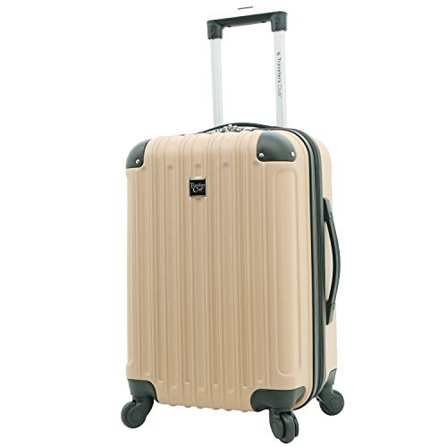 Travelers Club Midtown Hardside Luggage Travel, Tan, 4-Piece Set