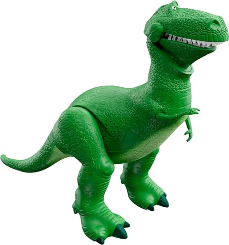 Mattel Disney Pixar Toy Story Toys, Moving & Talking Rex Dinosaur Figure, Roarin’ Laughs, 10.8 Inches Tall with 40 Phrases and Mouth & Arm Motion, Kids Gift