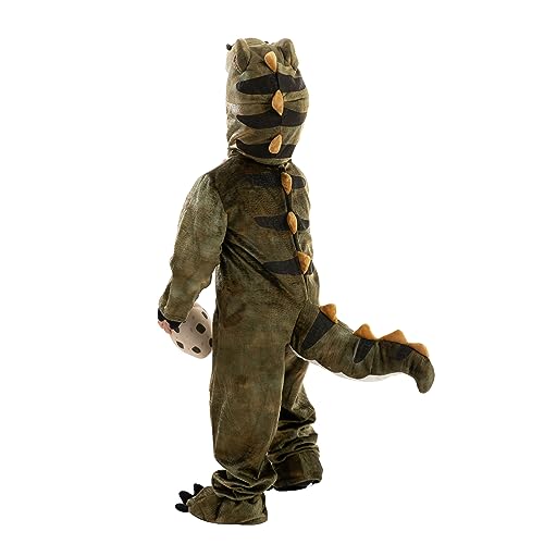 Spooktacular Creations Realistic T-rex Gray Dinosaur Costume for Child Halloween Dress up Party, Dinosaur Themed Party (3T (3-4 yrs))