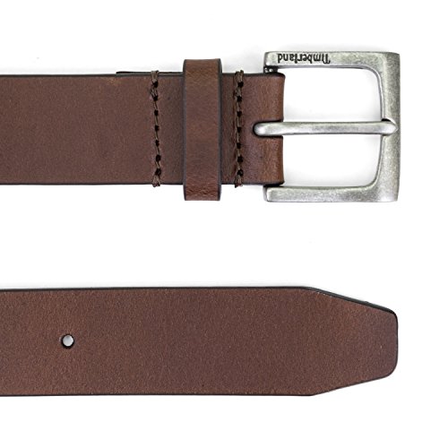 Timberland mens Classic Leather Jean Belt 1.4 Inches Wide, Brown, 36