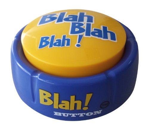 Talkie Toys Products Blah Button - 12 Hilarious Blah Sayings – Funny Talking Button Gift