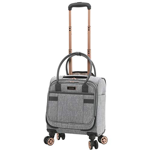 kensie Hudson Softside Spinner Luggage, Heather Gray, 3-Piece Set (16/20/28)