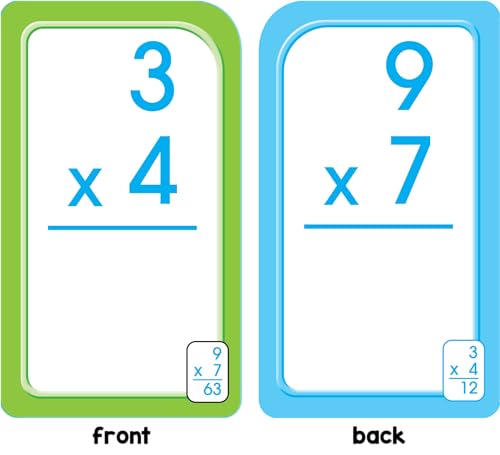 School Zone Multiplication 0-12 Flash Cards: 56 Math Cards, 3rd Grade, 4th Grade, Elementary Math, Multiplication Facts, Common Core, Ages 8+, Packaging May Vary