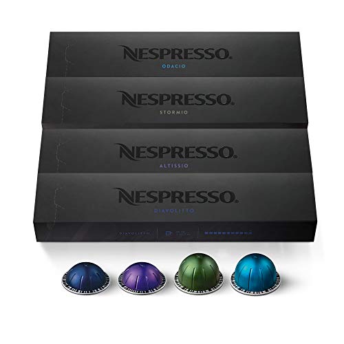 Nespresso Capsules Vertuo, Intense Variety Pack, Dark Roast Coffee, 40-Count Coffee & Espresso Pods, Brews 7.8oz. and 1.35oz.