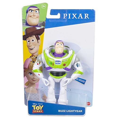 Mattel Disney and Pixar Toy Story Buzz Lightyear Action Figure, Posable Character in Signature Look, Collectible Toy, 7 inch