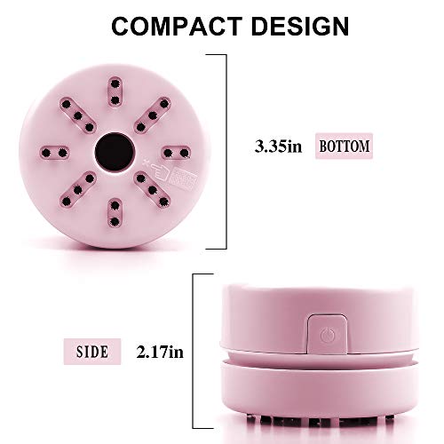 BLOCE Diamond Tools, Diamond Accessories for Diamonds, Desk Accessories Hand-Held Vacuum Cleaner, Desk Vacuum Cleaner Mini (Pink)