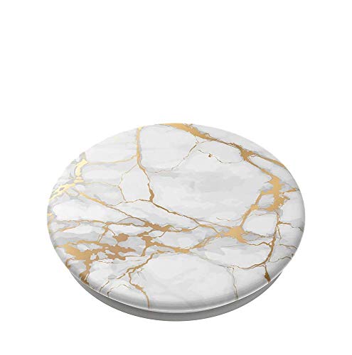 PopSockets Phone Grip with Expanding Kickstand, Marble PopGrip - Gold Lutz Marble