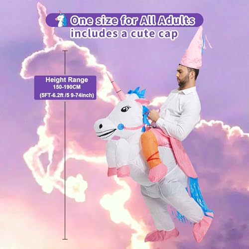 TOLOCO Inflatable Costume for Adults Unicorn Costume Blow up Costume Adult Halloween Costumes