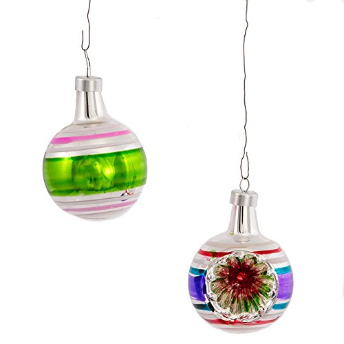 Kurt Adler Early Years Mini Glass Ornament Set of 24 - Ball and Reflector (YAMGC0284), Christmas