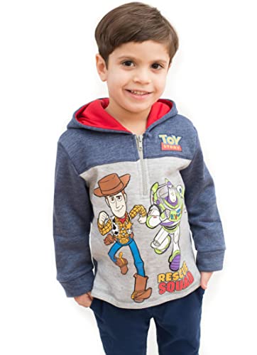 Disney Pixar Toy Story Woody Buzz Lightyear Big Boys Fleece Half Zip Hoodie 12