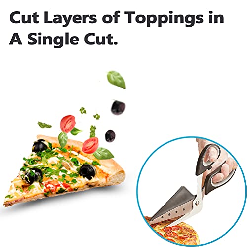 Pizza Scissors Cutter One-Handed Operation Stainless Steel Pizza Spatula Slicer