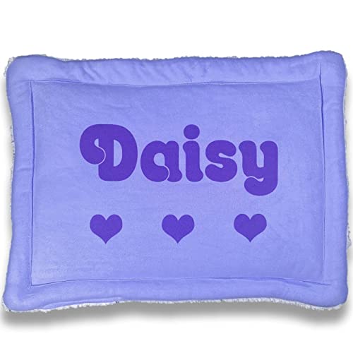 Custom Catch Personalized Dog Mat - Gift for Crate Cushion, Puppy Sleeping Blanket, Kennel Bed Pad - Small - S - Gray, Purple, Blue, Maroon, Beige