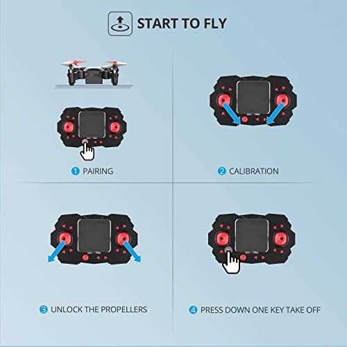 Holy Stone HS190 Drone for Kids, Mini Drone with One-Key Takeoff/Landing, 3D Flips, 3 Speeds and Auto Hovering, Gifts Toys for Boys and Girls, Red