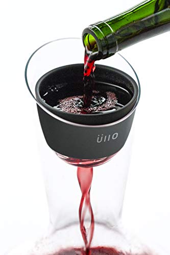 Ullo Wine Purifier with Hand Blown Decanter and 6 Selective Sulfite Filters, Restore the Natural Purity of Wine