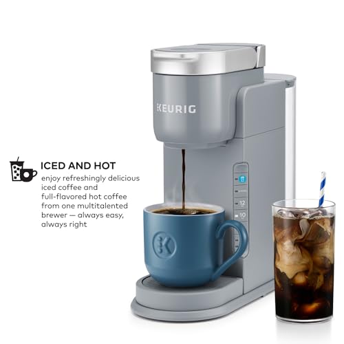 Keurig K-Iced Coffee Maker, Single Serve K-Cup Pod Iced Coffee Maker, With Hot and Cold Coffee Capabilities, Brews Any K-Cup Pod, Gray