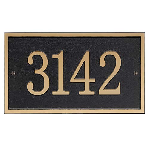 Handcrafted Address Plaque - House Sign Number Wall Plaque (11" x 6.3") Personalized House Sign for House, Apartment, Office, 911 Visibility Signage, Any Font (Rose Gold)