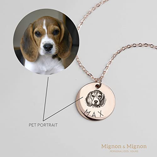 MignonandMignon Personalized Gift for Women Pet Necklace Handmade Portrait Jewelry Custom Unique Mother's Day - LCN-AP