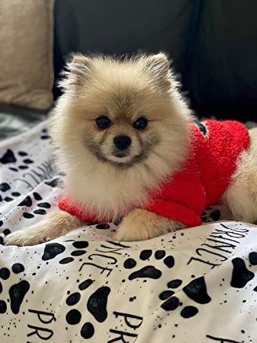 Personalized Paw Print Dog Blanket With Pets Name