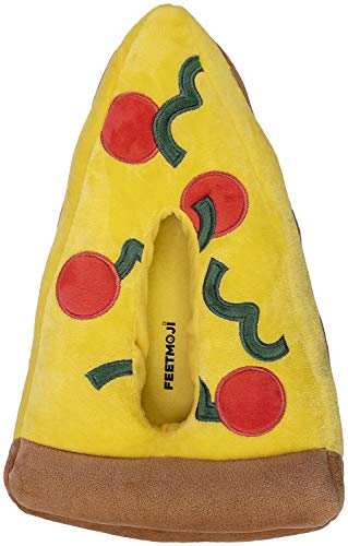 FEETMOJI Mens Slippers,Novelty Pizza Slippers,Plush,Mens size 7-9 /Womens size 9-11