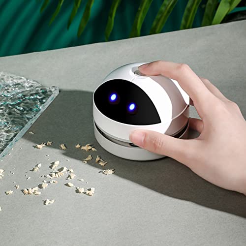 Mini Desktop Vacuum Cleaner Cute Desk Vacuum Cleaner for Picking up Crumbs Eraser Crumbs Pet Hairs Flakes Tiny Items, Portable Small USB Vacuum Cleaner for Dust on Desk Tabletop Keyboard Piano