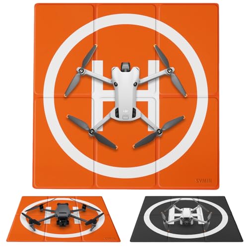 SYMIK LP500 Drone Landing Pad 20 inch (50cm) Double-Sided Waterproof (2x3 fold) Fast-Fold Helipad for DJI Neo, DJI Mini 4 Pro, Mini 3 Pro,DJI Avata 2,DJI Mini 4K, Mavic Mini 2,Mini SE,Air 3,Air 2S,Mavic Air 2,Mavic 2 Pro,Zoom