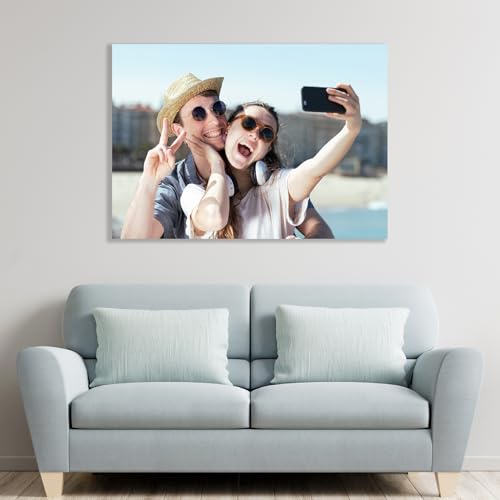 Custom Metal Photo Prints Customized Photo Gifts with Natural Bamboo Base,Personalized Picture Gifts Wall Art Ready to Hang by HD Printing Technology -Gift Wrapping Available-Same Day Pick up