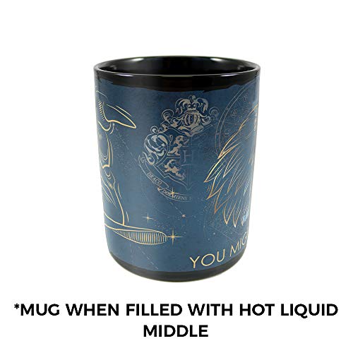 Morphing Mugs Harry Potter – Celestial Hogwarts Houses – Ravenclaw – Sorting Hat Heat Sensitive Clue Mug – Full image revealed when HOT liquid is added - 16oz Large Drinkware