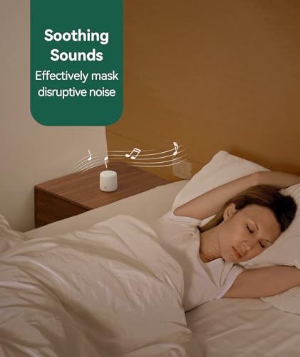 Restnature White Noise Sound Machine - Portable Sound Machine for Sleep, Travel Sound Machine for Baby Adults, 16 Nature Sound, Timer, White Noise Machine for Sleeping Office Privacy Home Gift