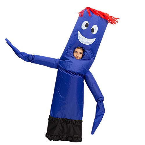 Spooktacular Creations Inflatable Costume Tube Dancer Wacky Waving Arm Flailing Halloween Costume Child Size (Blue)