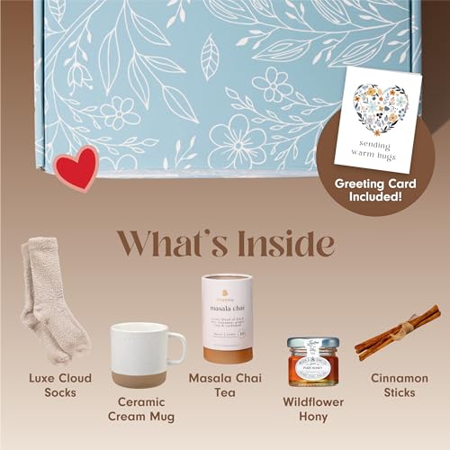 UnboxMe Organic Tea Gift Box - Get Well Gifts for Women | Self Care Package | Thinking of You Gift Basket | Sympathy Gifts