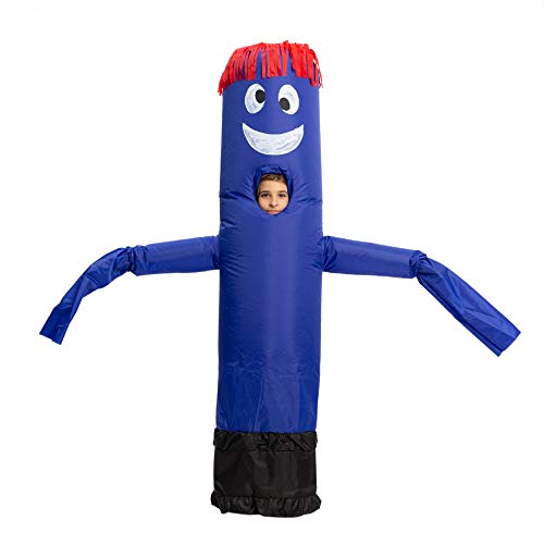 Spooktacular Creations Inflatable Costume Tube Dancer Wacky Waving Arm Flailing Halloween Costume Child Size (Blue)