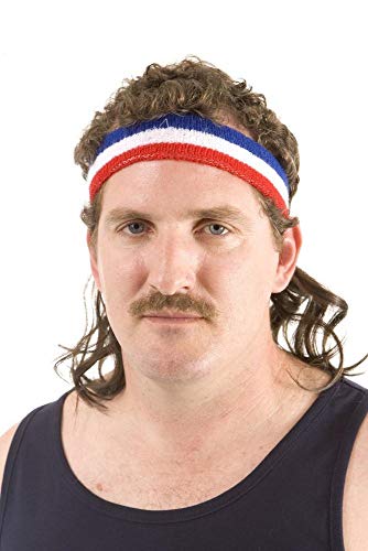 Mullet On The Go - The Bobcat Funny Costume Headband with Mullet Wig, One Size