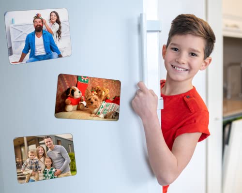 Your Square Custom Magnet | Square Magnetic Photo for Home School Office Kitchen Fridge Special Decoration | Save Your Best Personalized Picture Magnets | INKL Free Photo Upscaler