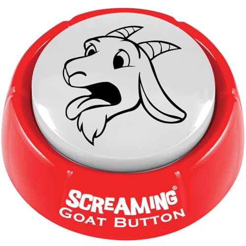 Screaming Goat Button | The Original Goat Scream | Screaming Goat Desk Toy Talking Button with a Funny Goat Scream | Gag Gifts for Men and Women