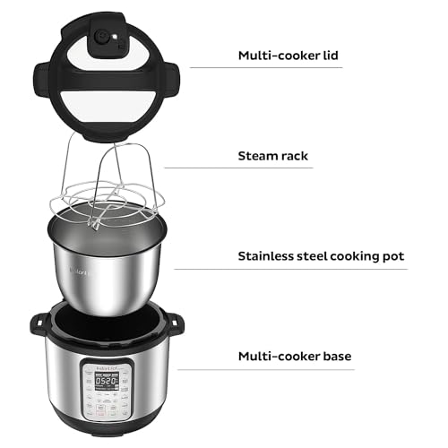 Instant Pot Duo Plus 9-in-1 Electric Pressure Cooker, Slow Cooker, Rice Cooker, Steamer, Sauté, Yogurt Maker, Warmer & Sterilizer, Includes App With Over 800 Recipes, Stainless Steel, 6 Quart