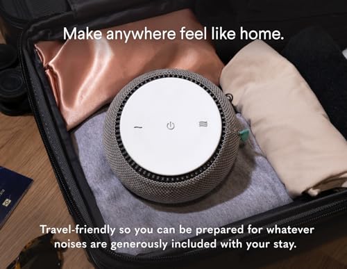 SNOOZ Smart White Noise Machine - Real Fan Inside for Non-Looping White Noise Sounds - App-Based Remote Control, Sleep Timer, and Night Light - Cloud