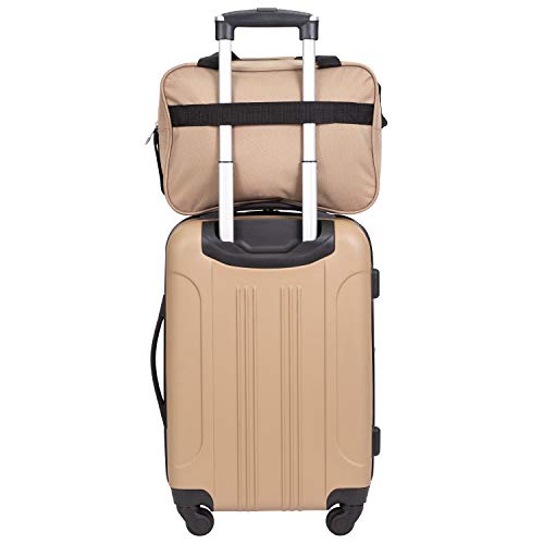 Travelers Club Midtown Hardside Luggage Travel, Tan, 4-Piece Set