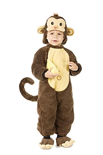 Spooktacular Creations Halloween Toddler Monkey Costume Set with Toy Banana for Infant, Kids, Baby Halloween Dress Up, Safari Themed Parties (18-24 Months)